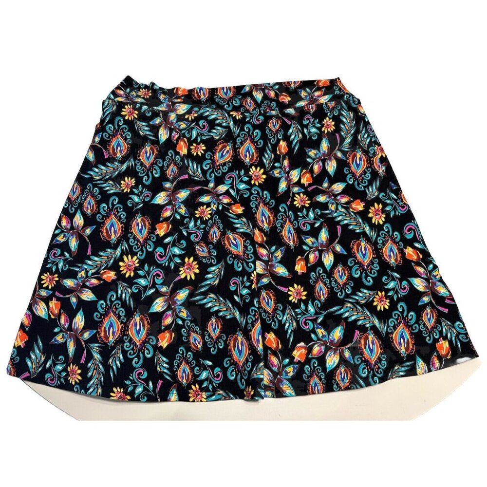 Dona Jo Ladies Sz XL Tennis Golf Pickleball skort Stretch Pull On Floral - Picture 2 of 9